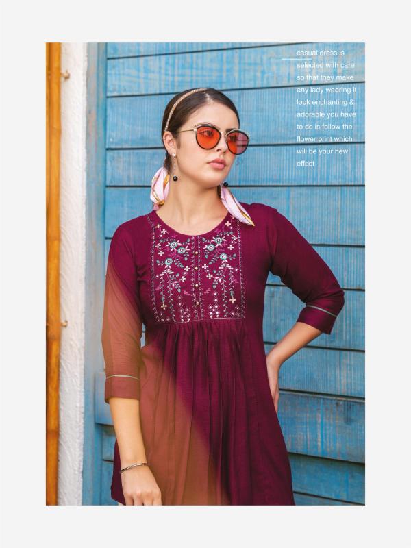 Hearitage New Kajree Vol 4 Rayon Designer Kurti Collection